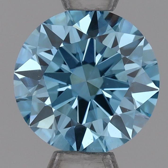 0.58 Ct. Fancy Vivid Blue Round Lab Grown Diamond