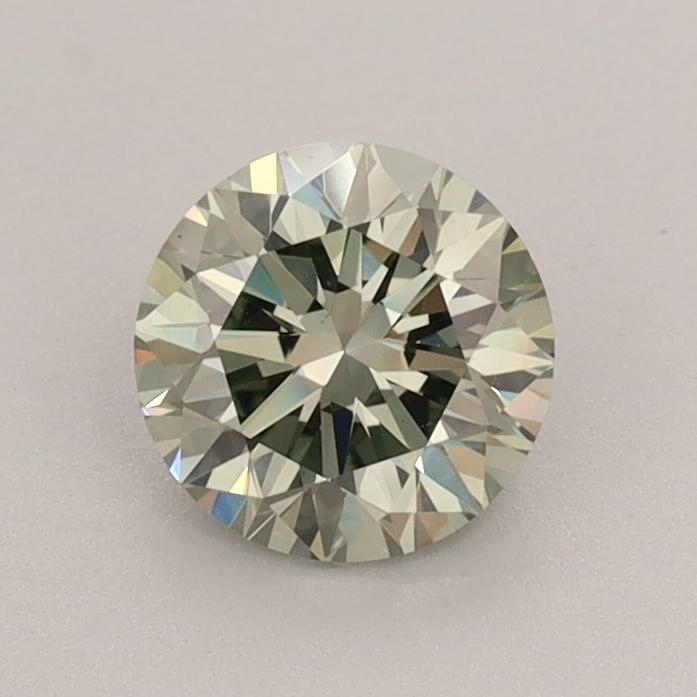 0.81 Ct. Fancy Vivid  Green Round Lab Grown Diamond
