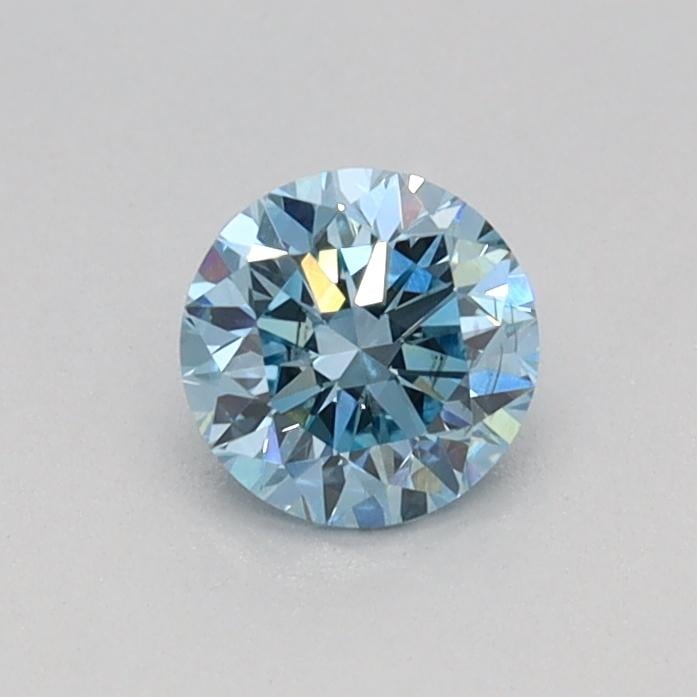 0.32 Ct. Fancy Vivid Blue Round Lab Grown Diamond