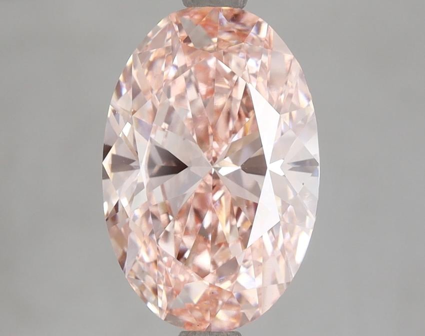 3.48 Ct. Fancy Vivid Pink Oval Lab Grown Diamond