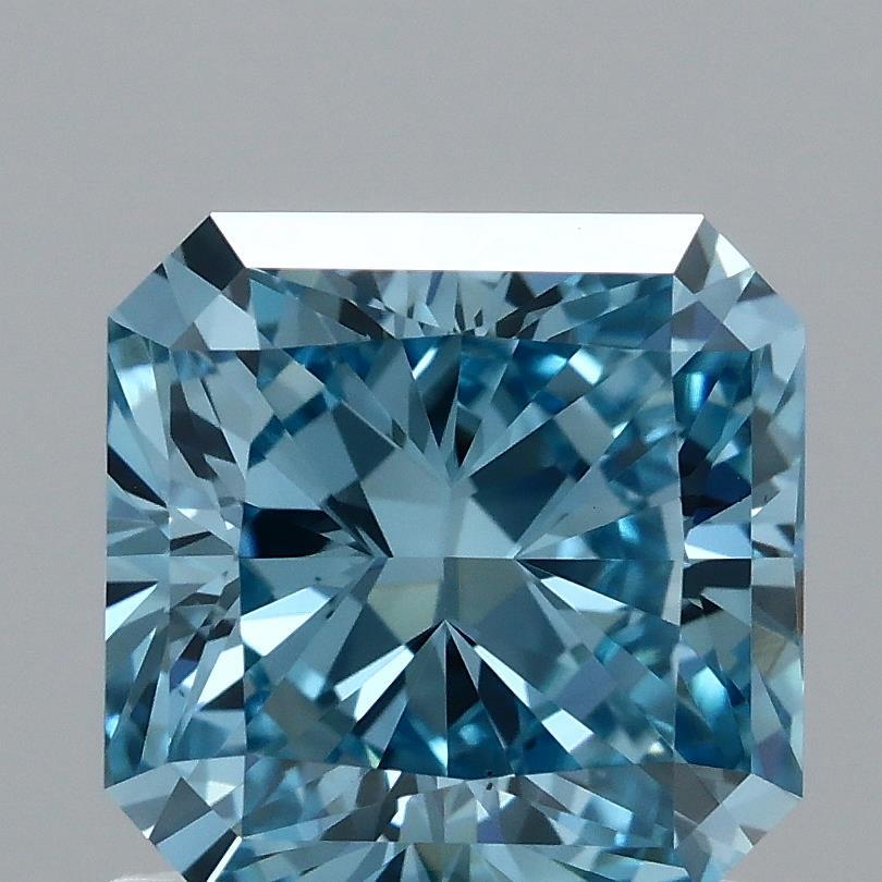 1.30 Ct. Fancy Vivid Blue Radiant Lab Grown Diamond