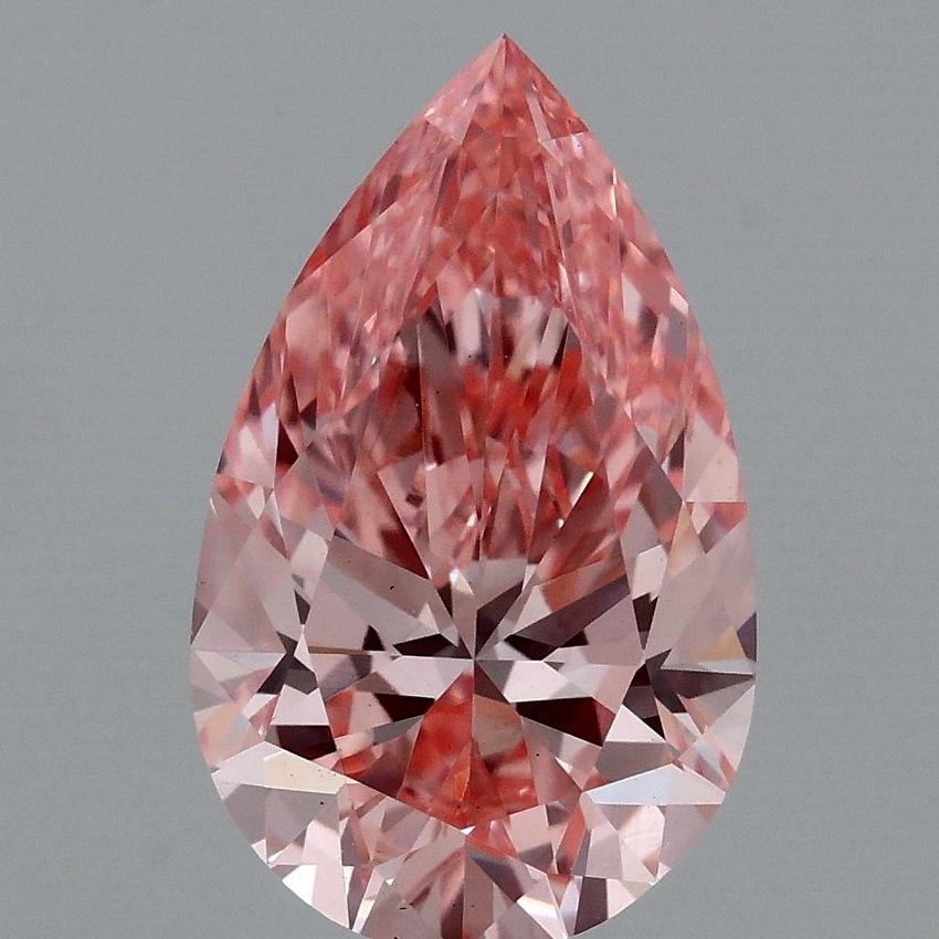 2.01 Ct. Fancy Vivid Pink Pear Lab Grown Diamond