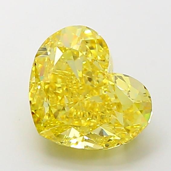 6.1 Ct. Fancy Vivid Yellow Heart Lab Grown Diamond