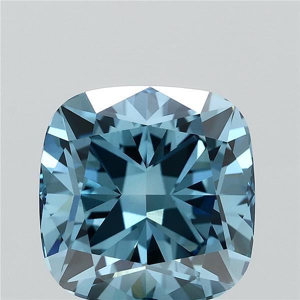 2.08 Ct. Fancy Vivid Blue Cushion Lab Grown Diamond
