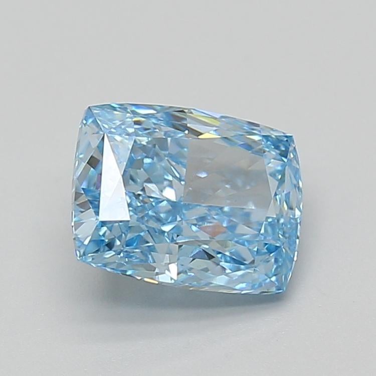 2.08 Ct. Fancy Vivid Blue Cushion Lab Grown Diamond