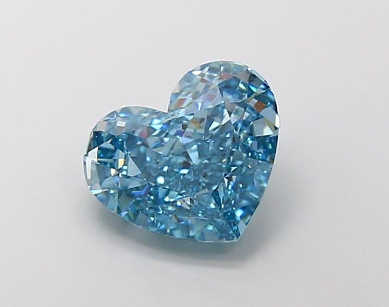 2.79 Ct. Fancy Vivid Blue Heart Lab Grown Diamond