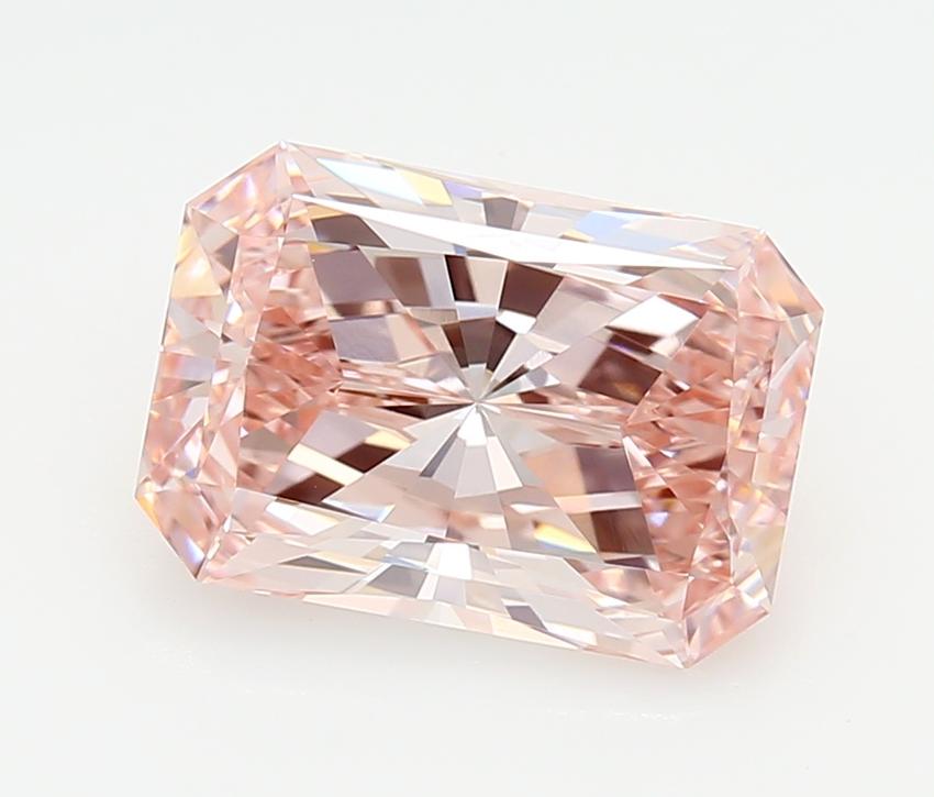3.06 Ct. Fancy Intense  Pink Radiant Lab Grown Diamond