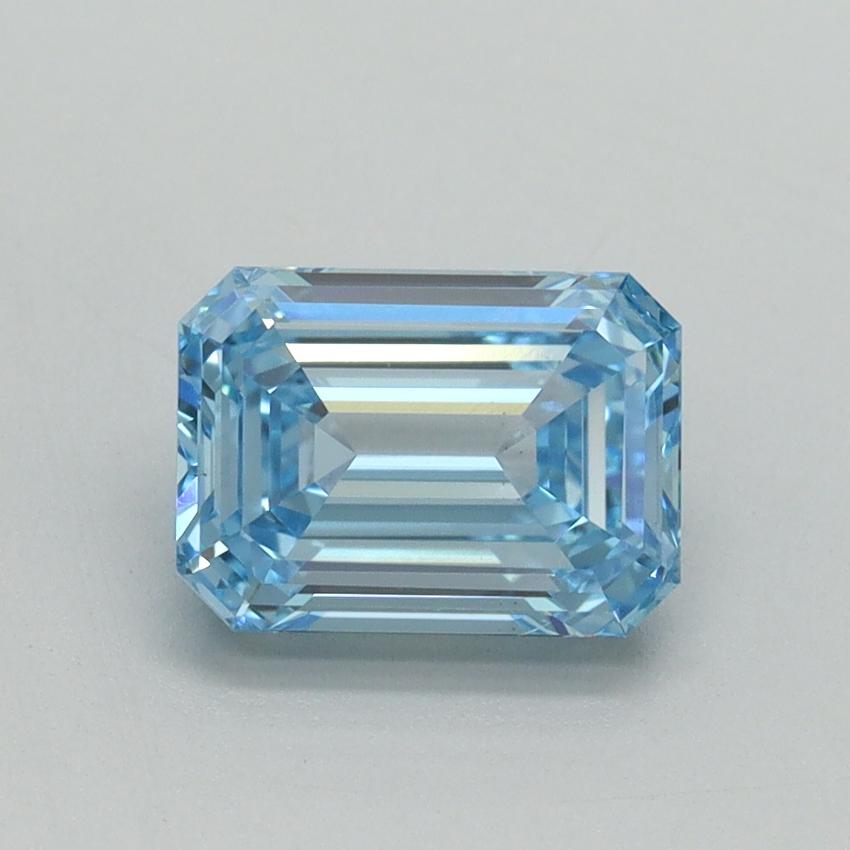 1.52 Ct. Fancy Vivid Blue Emerald Lab Grown Diamond