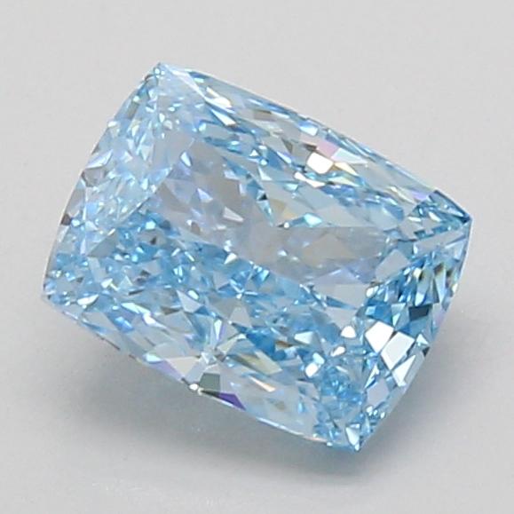 1.59 Ct. Fancy Vivid Blue Cushion Lab Grown Diamond