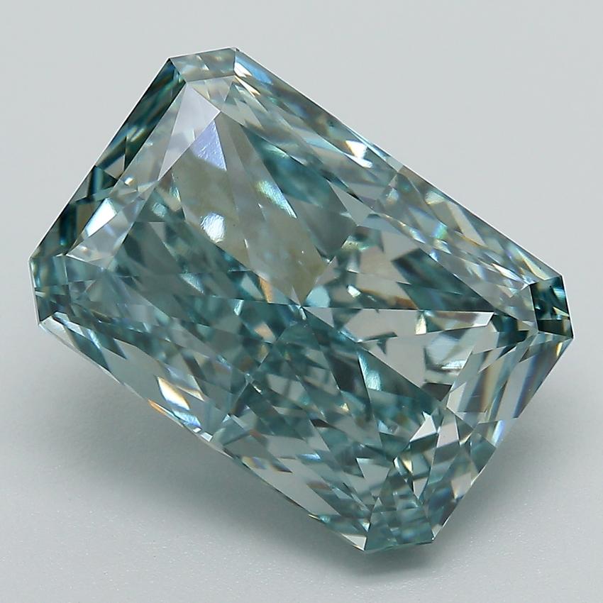 7.51 Ct. Fancy Intense  Green Radiant Lab Grown Diamond