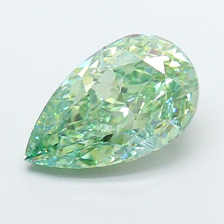 2.75 Ct. Fancy Vivid  Green Pear Lab Grown Diamond