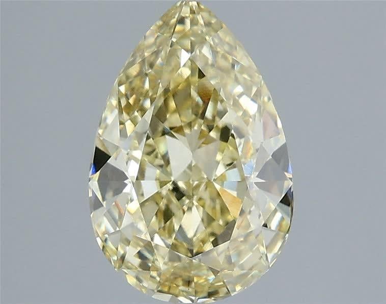 2.05 Ct. Fancy Light Yellow Pear Lab Grown Diamond