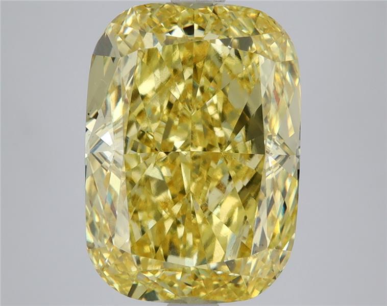 6.00 Ct. Fancy Vivid  Yellow Cushion Lab Grown Diamond