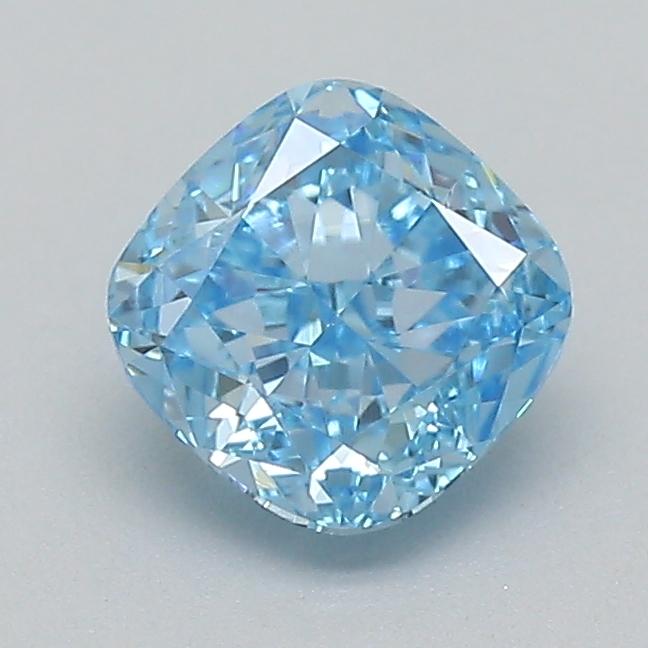 0.52 Ct. Fancy Vivid  Blue Cushion Lab Grown Diamond