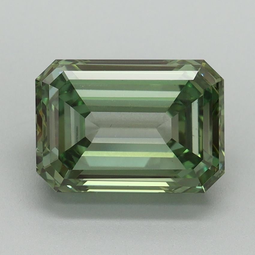 2.62 Ct. Fancy Vivid Pacific Green Emerald Lab Grown Diamond