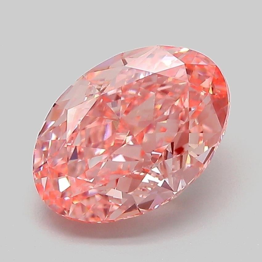 2.71 Ct. Fancy Vivid  Pink Oval Lab Grown Diamond