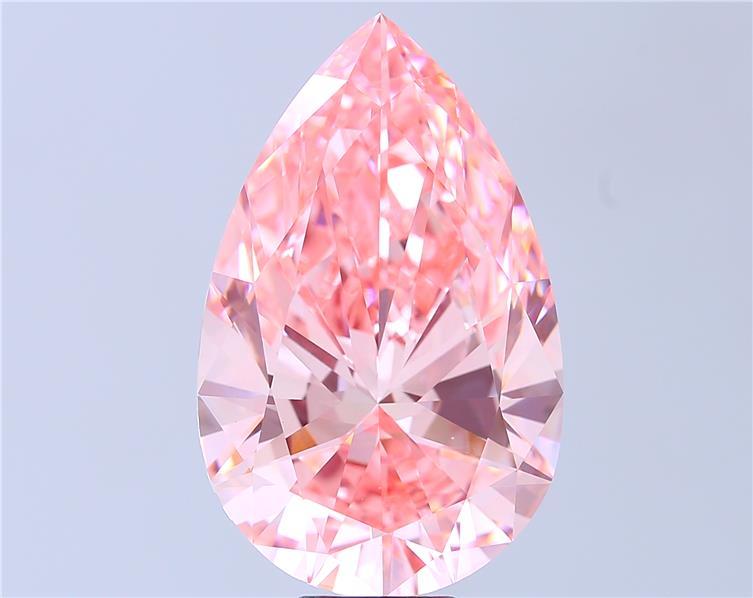 15.08 Ct. Fancy Vivid Pink Pear Lab Grown Diamond