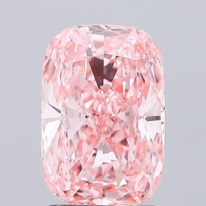 1.98 Ct. Fancy Vivid Pink Cushion Lab Grown Diamond