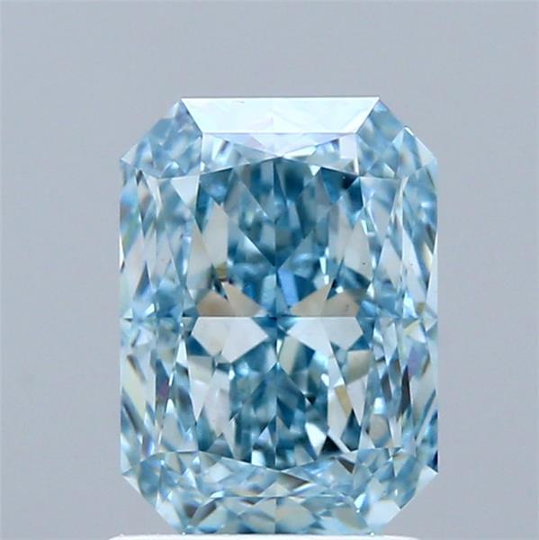 2.02 Ct. Fancy Vivid Greenish Blue Radiant Lab Grown Diamond