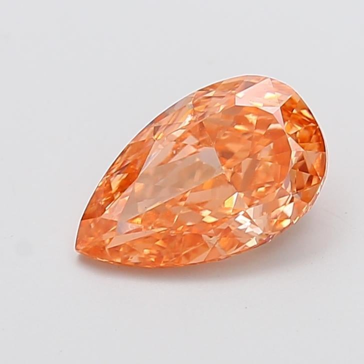 2.50 Ct. Fancy Intense Pinkish Orange Pear Lab Grown Diamond