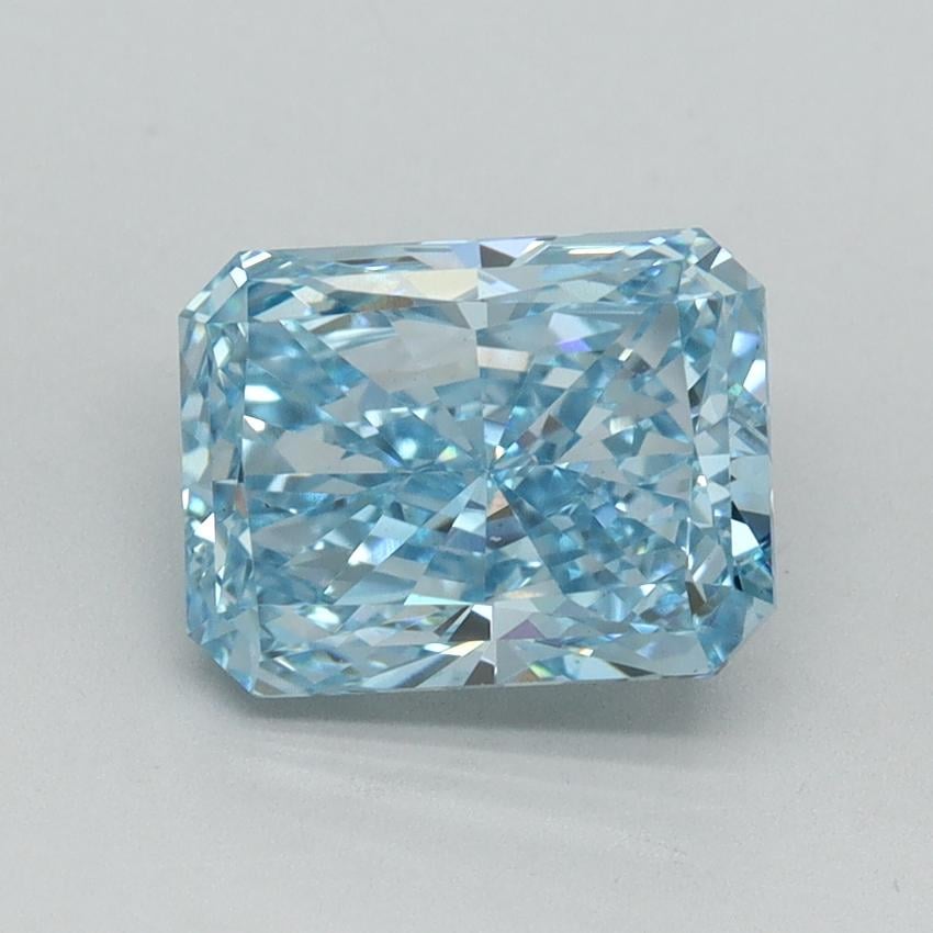2.59 Ct. Fancy Intense Blue Radiant Lab Grown Diamond