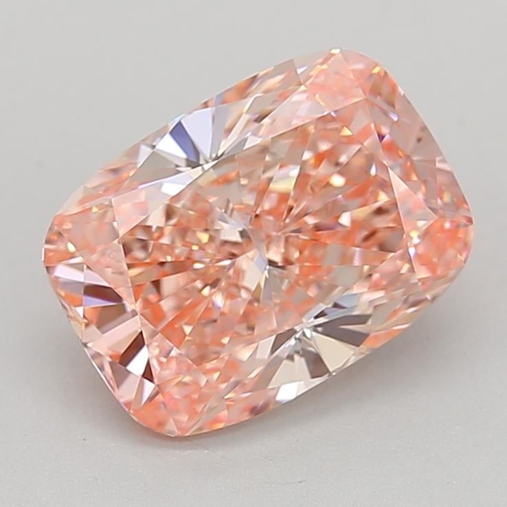 2.50 Ct. Fancy Vivid Pink Cushion Lab Grown Diamond
