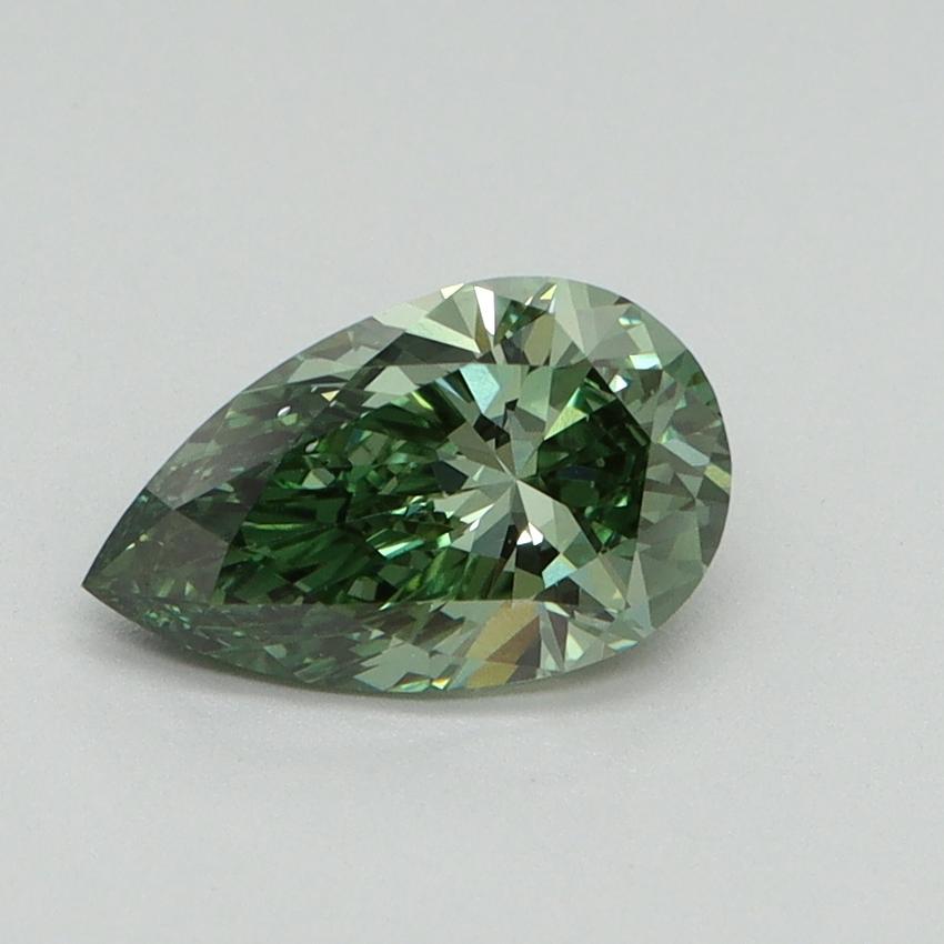 1.02 Ct. Fancy Vivid Green Pear Lab Grown Diamond