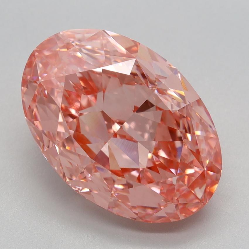 5.02 Ct. Fancy Vivid Pink Oval Lab Grown Diamond
