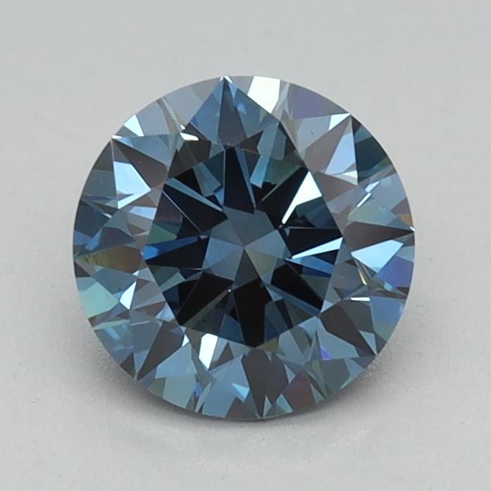 0.71 Ct. Fancy Vivid Blue Round Lab Grown Diamond