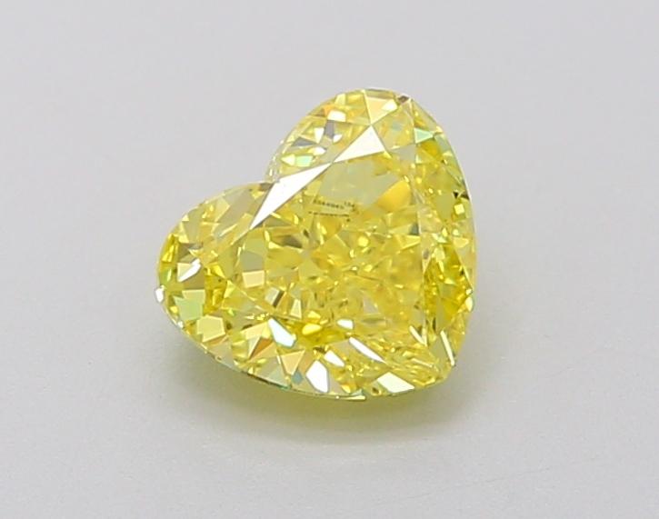 1.01 Ct. Fancy Vivid  Yellow Heart Lab Grown Diamond