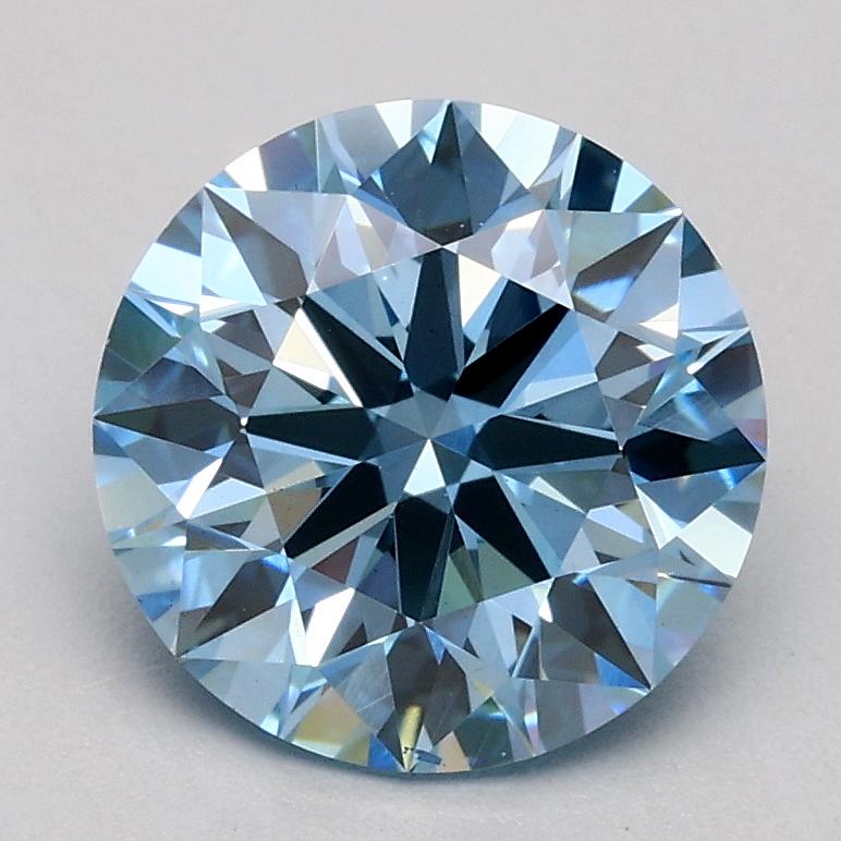 1.55 Ct. Fancy Intense Blue Round Lab Grown Diamond