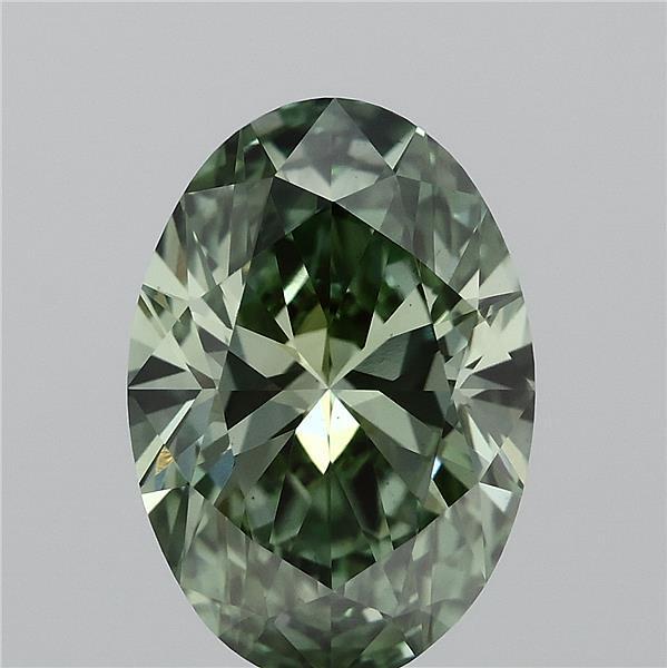 2.01 Ct. Fancy Vivid Green Oval Lab Grown Diamond