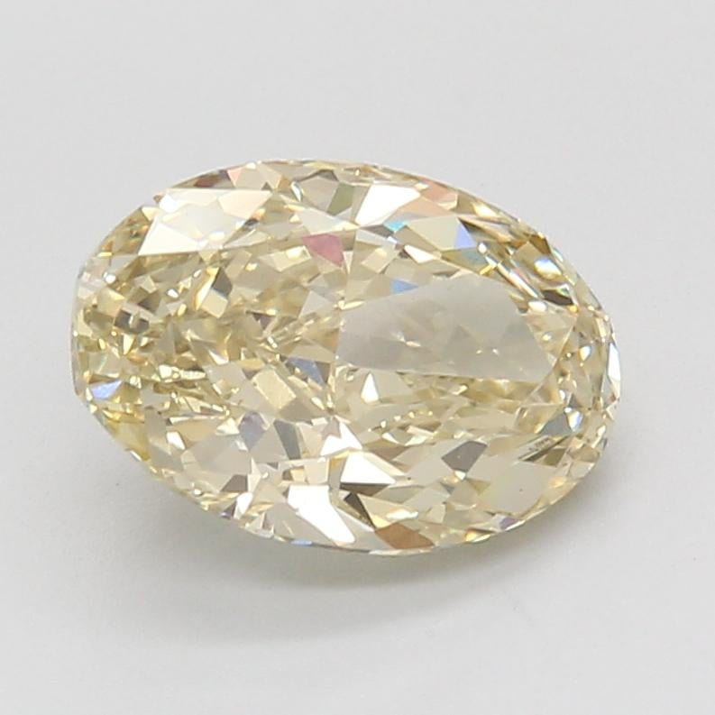 3.07 Ct. Fancy Yellow Oval Lab Grown Diamond