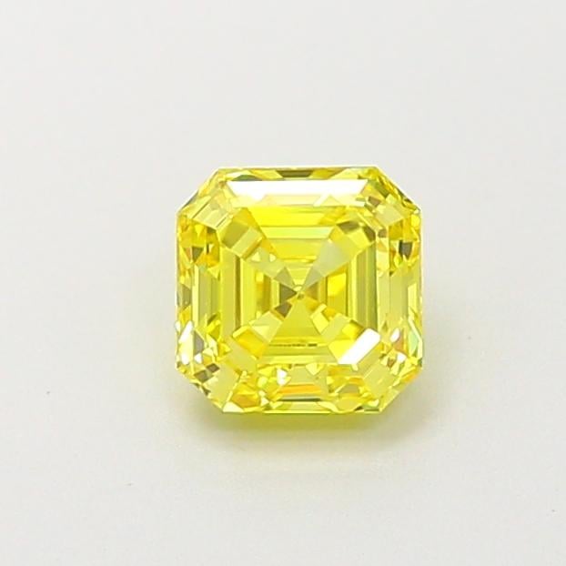 0.55 Ct. Fancy Vivid Yellow Asscher Lab Grown Diamond