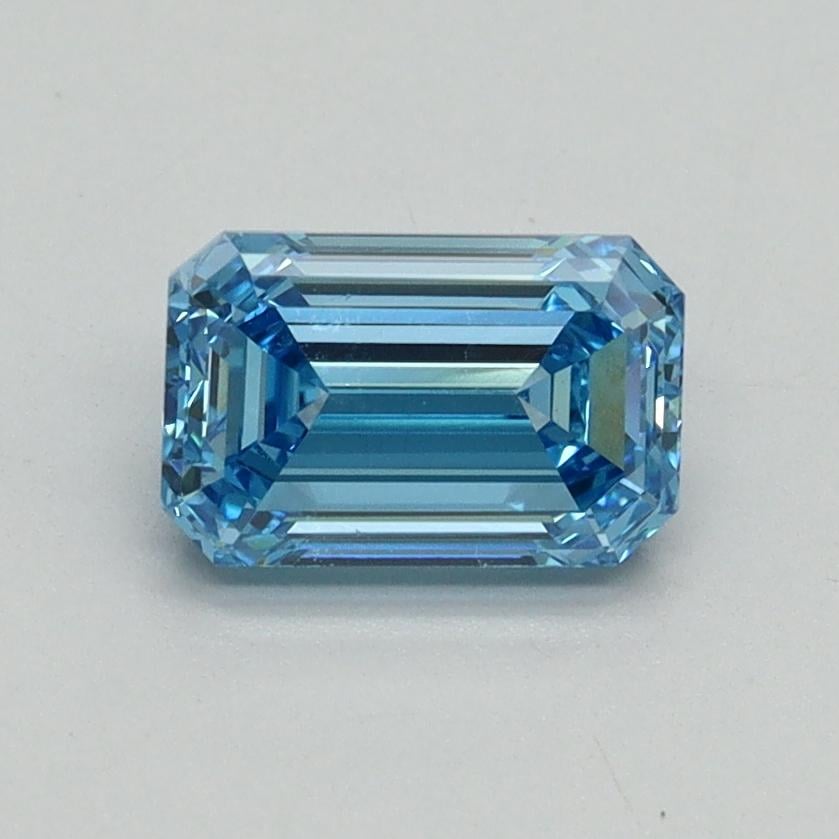 1.00 Ct. Fancy Vivid Blue Emerald Lab Grown Diamond