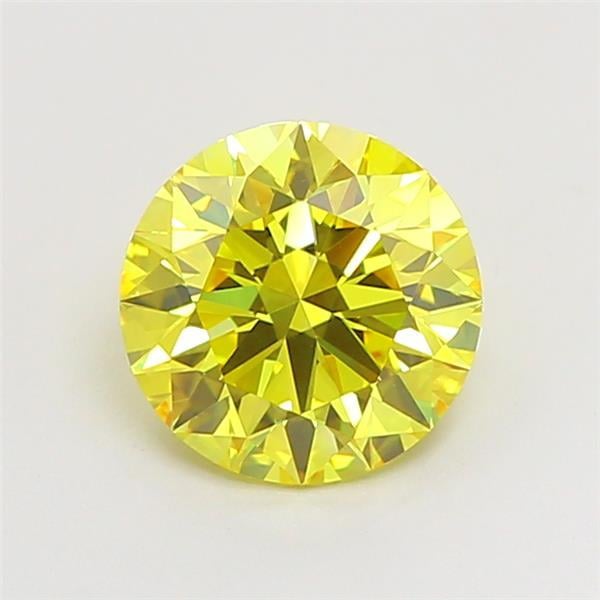 1.60 Ct. Fancy Vivid  Yellow Round Lab Grown Diamond
