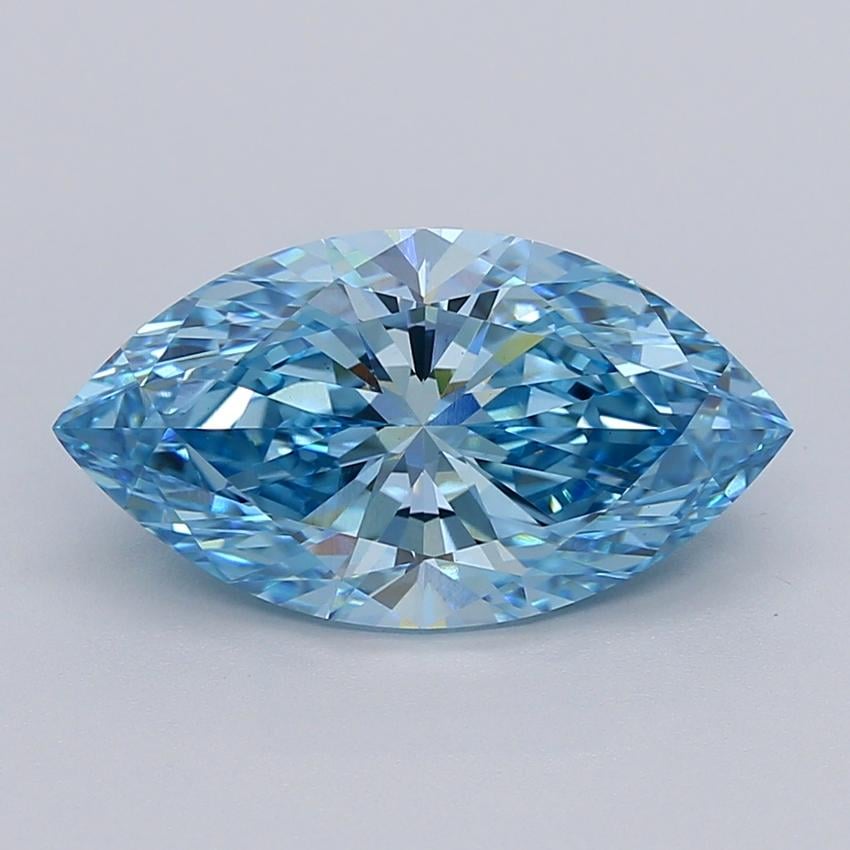 5.00 Ct. Fancy Vivid  Blue Marquise Lab Grown Diamond