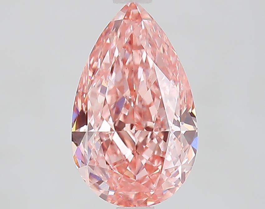 2.60 Ct. Fancy Vivid Pink Pear Lab Grown Diamond