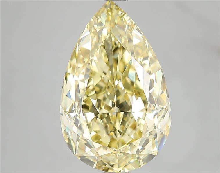 7.02 Ct. Fancy Vivid Yellow Pear Lab Grown Diamond