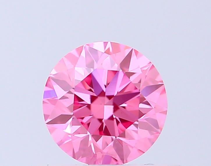 0.55 Ct. Fancy Vivid Pink Round Lab Grown Diamond
