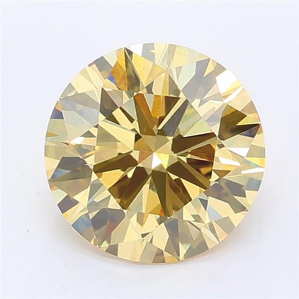 2.08 Ct. Fancy Yellow Round Lab Grown Diamond