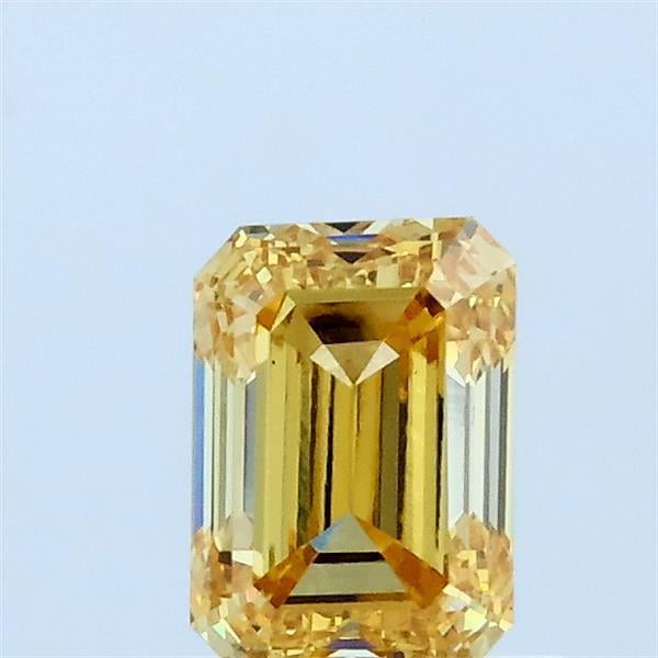 0.79 Ct. Fancy Yellow Emerald Lab Grown Diamond