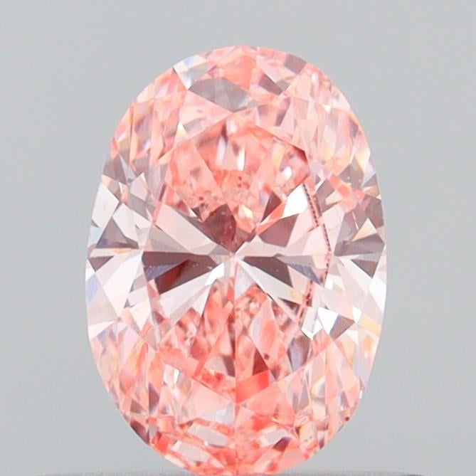0.57 Ct. Fancy Vivid Pink Oval Lab Grown Diamond