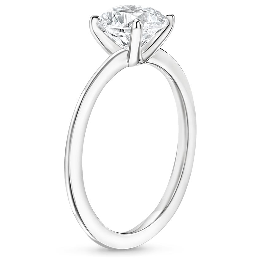 18K White Gold Aimee Solitaire Ring, large side view