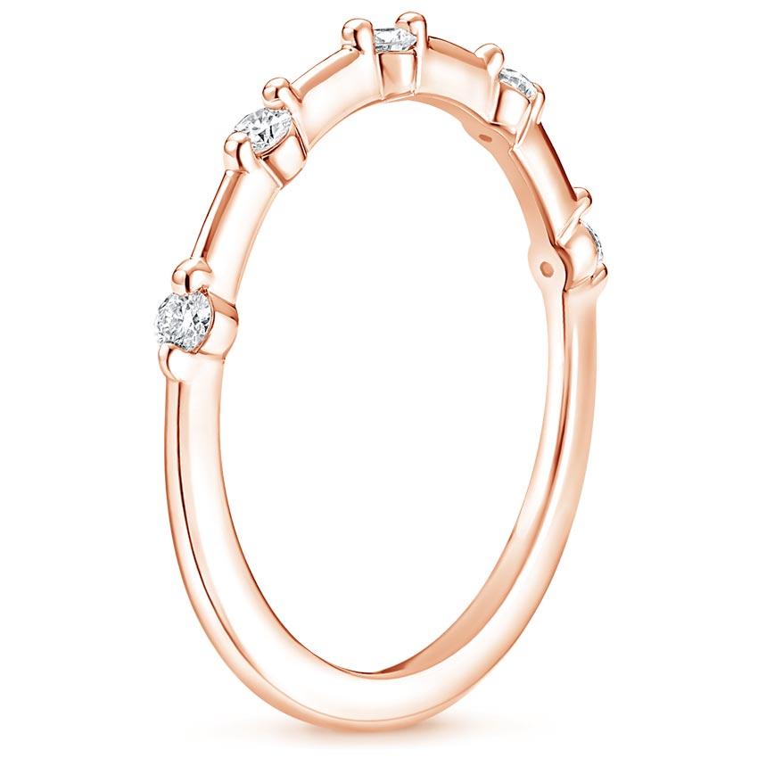 14K Rose Gold Aimee Diamond Ring, large side view