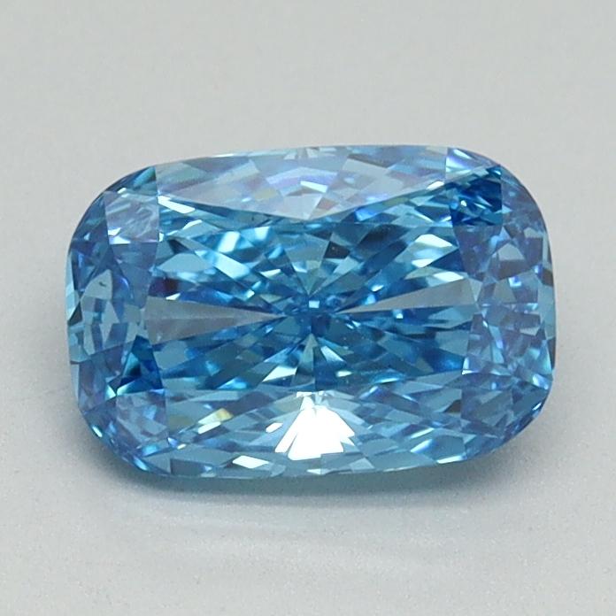 1.02 Ct. Fancy Vivid Blue Cushion Lab Grown Diamond