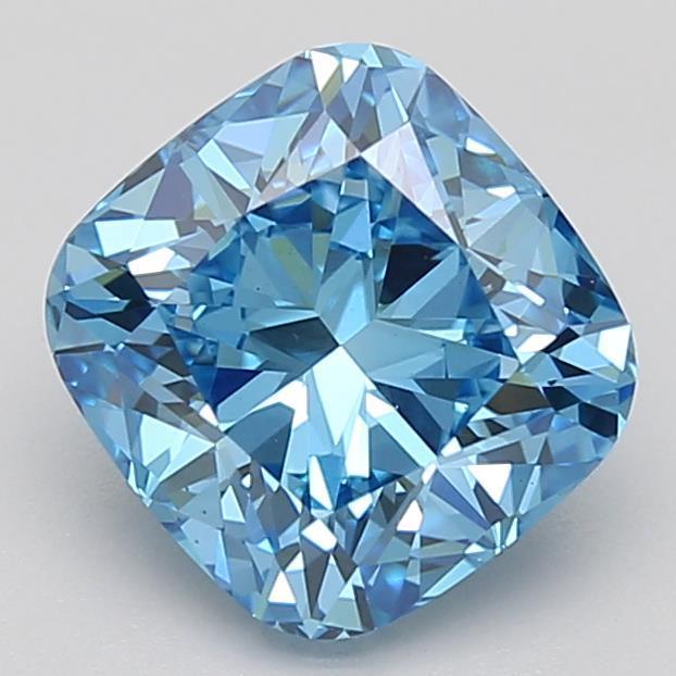 2.03 Ct. Fancy Vivid Blue Cushion Lab Grown Diamond