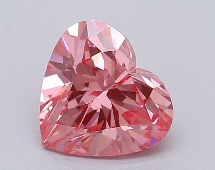 1.07 Ct. Fancy Vivid Pink Heart Lab Grown Diamond