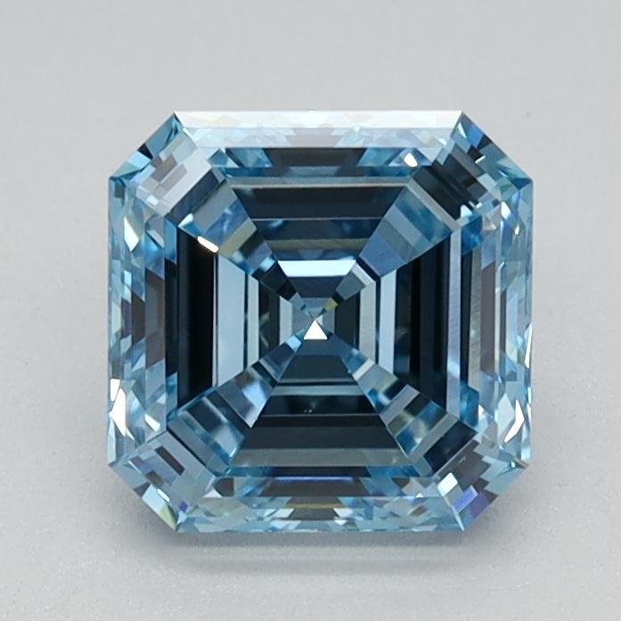 1.00 Ct. Fancy Intense Blue Asscher Lab Grown Diamond