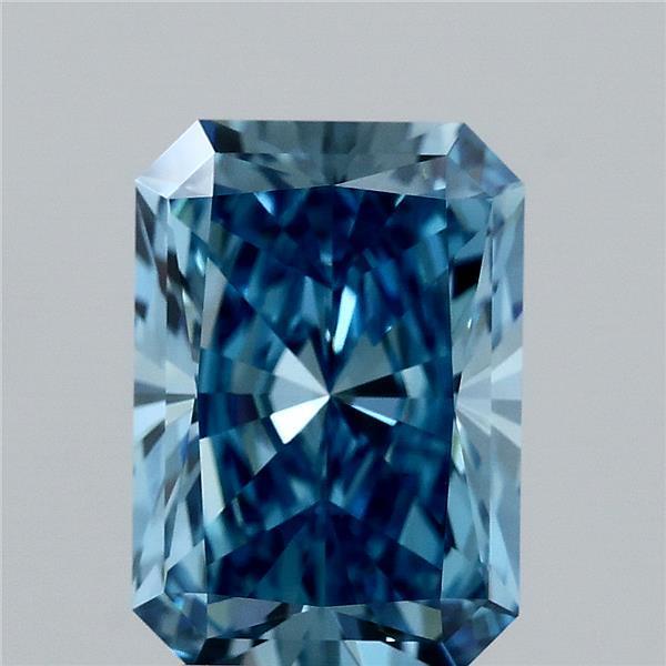 3.06 Ct. Fancy Vivid Blue Radiant Lab Grown Diamond
